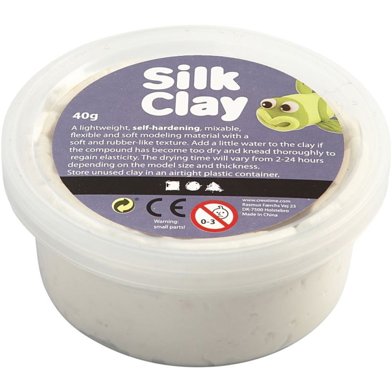 Silk Clay 40g Pots Single Colour White