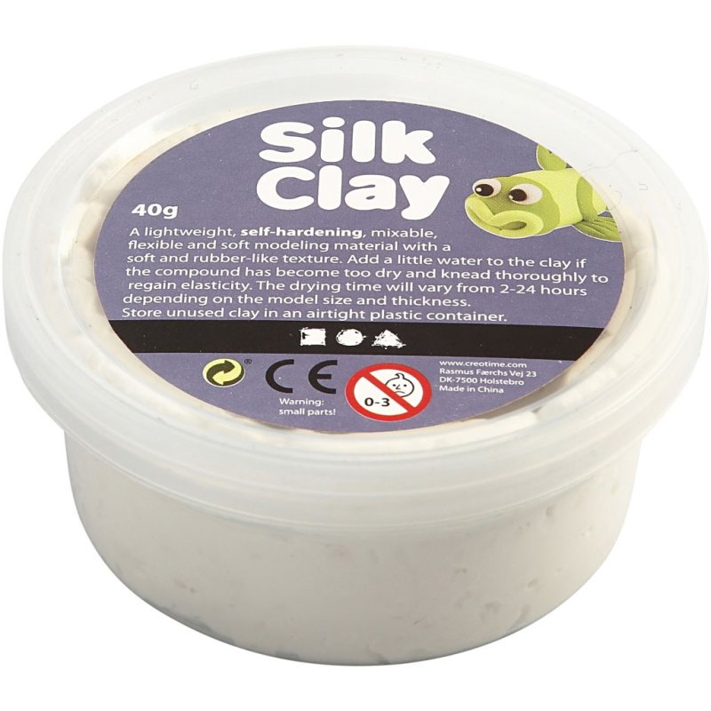 Silk Clay 40g Pots Single Colour White Silk Clay 40g Pots Single Colour White