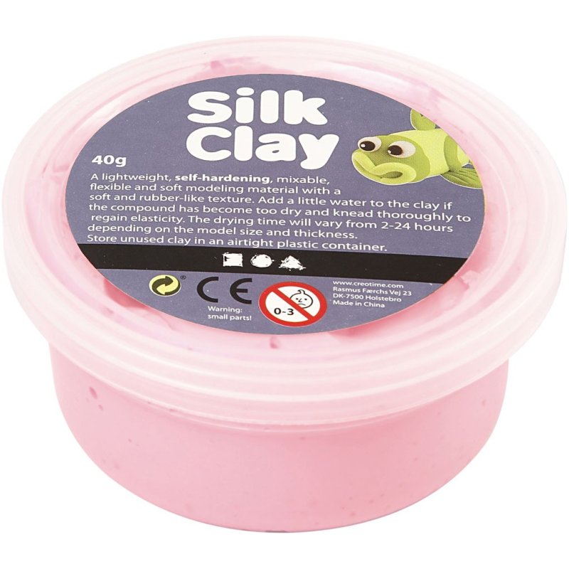 Silk Clay 40g Pots Single Colour Pink
