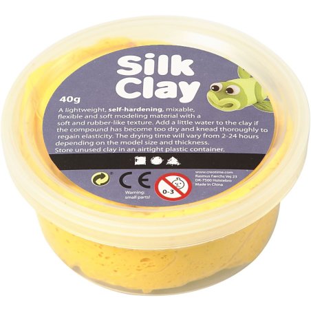 Silk Clay 40g Pots Single Colour Yellow