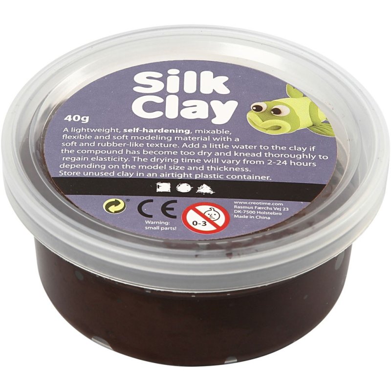 Silk Clay 40g Pots Single Colour Brown