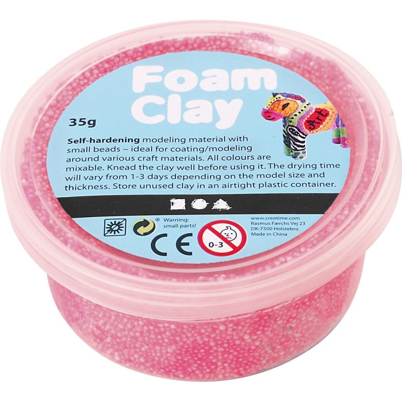 Foam Clay 35g Pots Single Colours Neon Pink Foam Clay 35g Pots Single Colours Neon Pink
