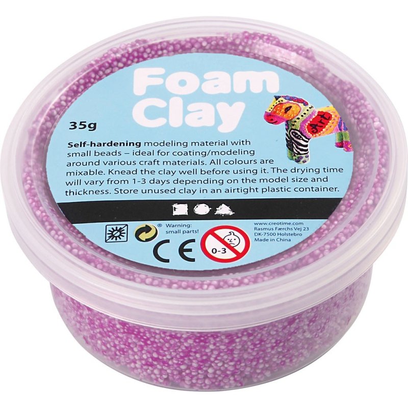 Foam Clay 35g Pots Single Colours Neon Purple