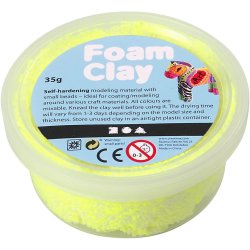 Foam Clay 35g Pots Single Colours Neon Yellow