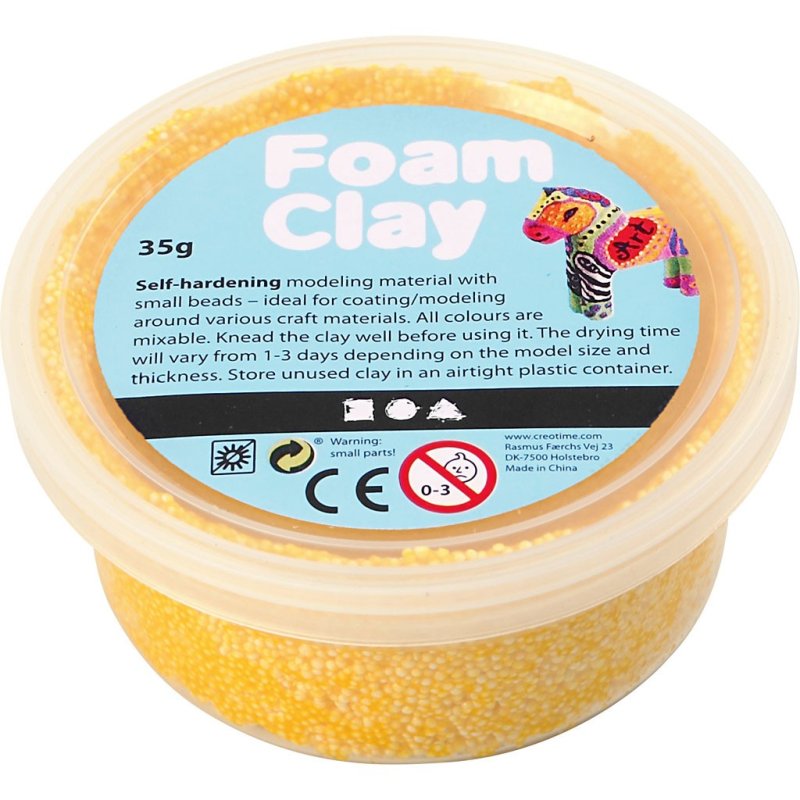 Foam Clay 35g Pots Single Colours Yellow Foam Clay 35g Pots Single Colours Yellow