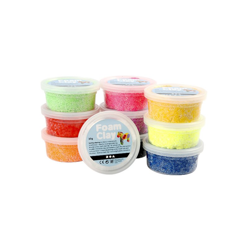 Foam Clay®, Assorted Colours, 35 G, 10 Tub