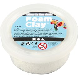 Foam Clay 35g Pots Single Colours Glow In The Dark
