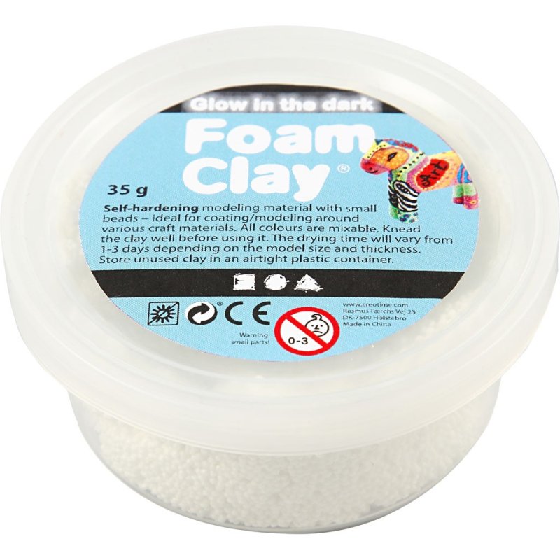 Foam Clay 35g Pots Single Colours Glow In The Dark Foam Clay 35g Pots Single Colours Glow In The Dark