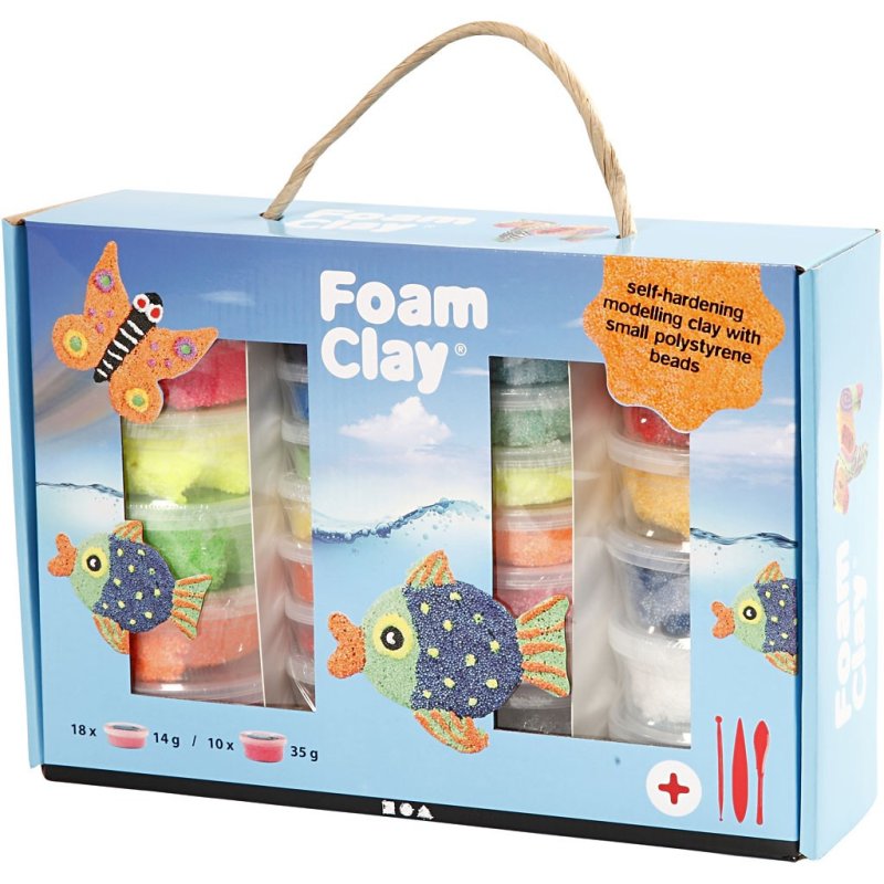 Foam Clay® Set, Assorted Colours, 1 Set