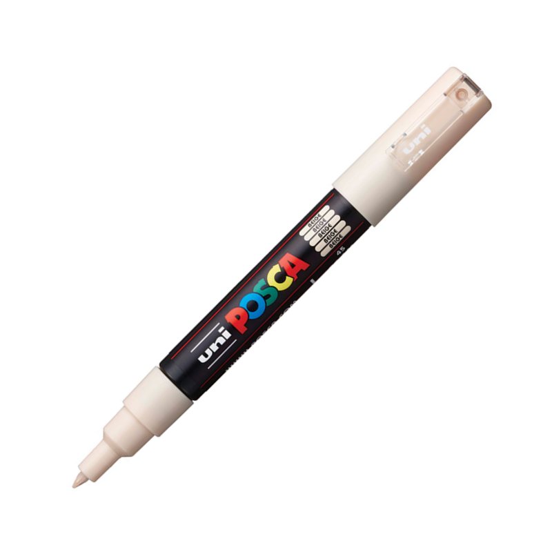 Uni Posca PC-1MR Black Colour Paint Marker Pens Ultra Fine 0.7mm Calibre  Tip Nib Writes On Any Surface Glass Metal Wood Plastic Fabric (Pack of 3) 