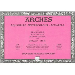 Arches Watercolour Block Hot Pressed Pad 7" X 10"