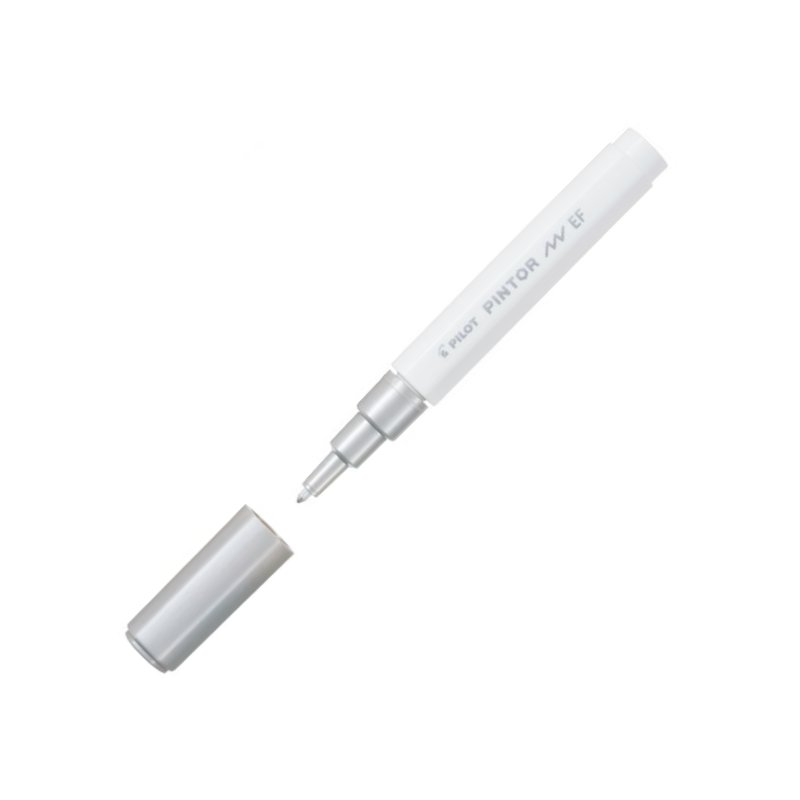 Pilot Pintor Extra Fine Tip Marker Pen - Silver