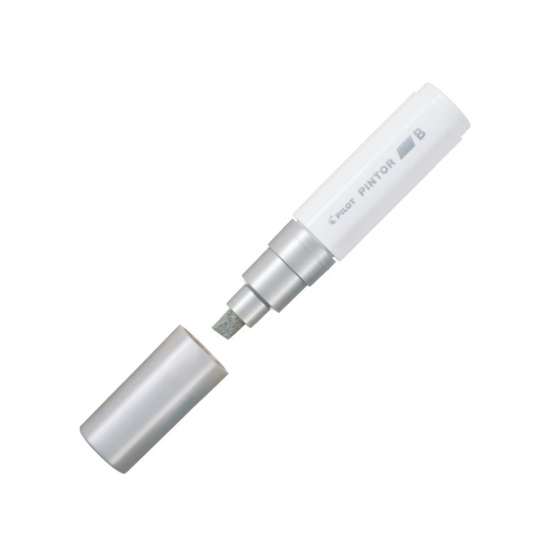 Pilot Pintor Marker Chisel Tip Broad Line - Silver Pilot Pintor Marker Chisel Tip Broad Line - Silver