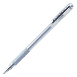 Pentel K118 0.8mm Hybrid Gel Grip Pen - Silver