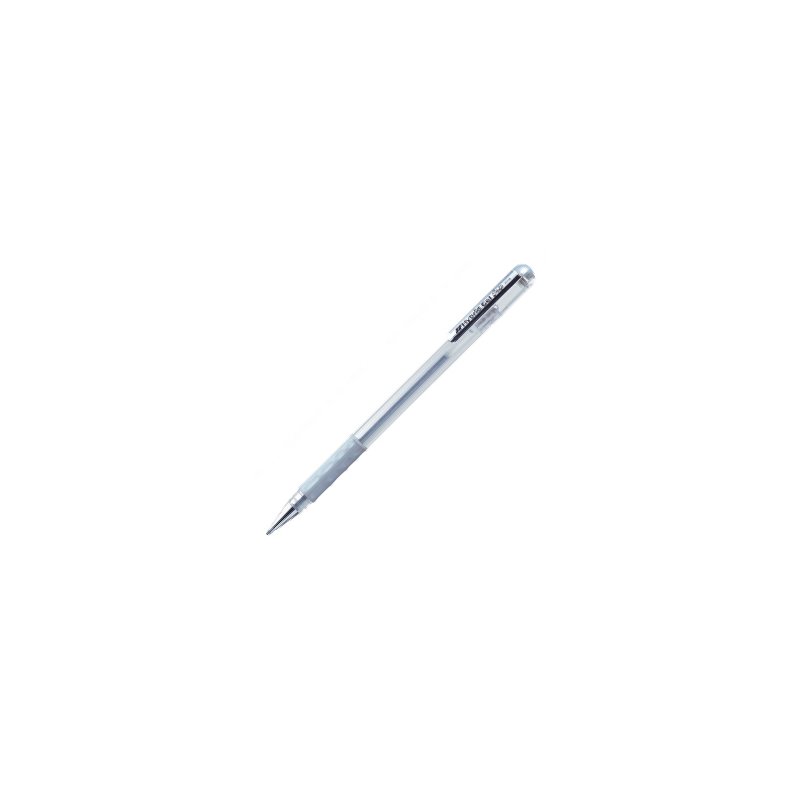 Pentel K118 0.8mm Hybrid Gel Grip Pen - Silver