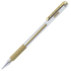 Pentel K118 0.8mm Hybrid Gel Grip Pen - Gold