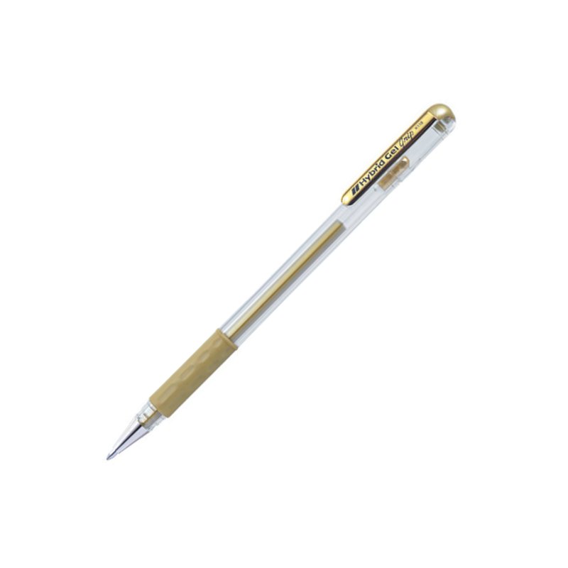 Pentel K118 0.8mm Hybrid Gel Grip Pen - Gold