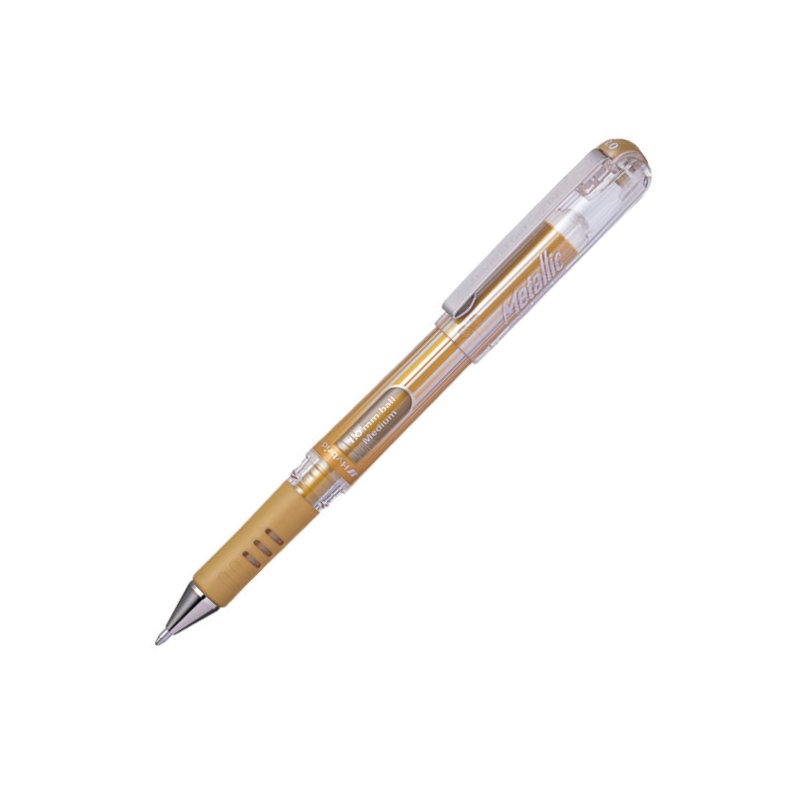 Pentel 1.0mm Hybrid Gel Grip DX Broad Metallic Pen - Gold