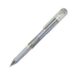 Pentel 1.0mm Hybrid Gel Grip DX Broad Metallic Pen - Silver