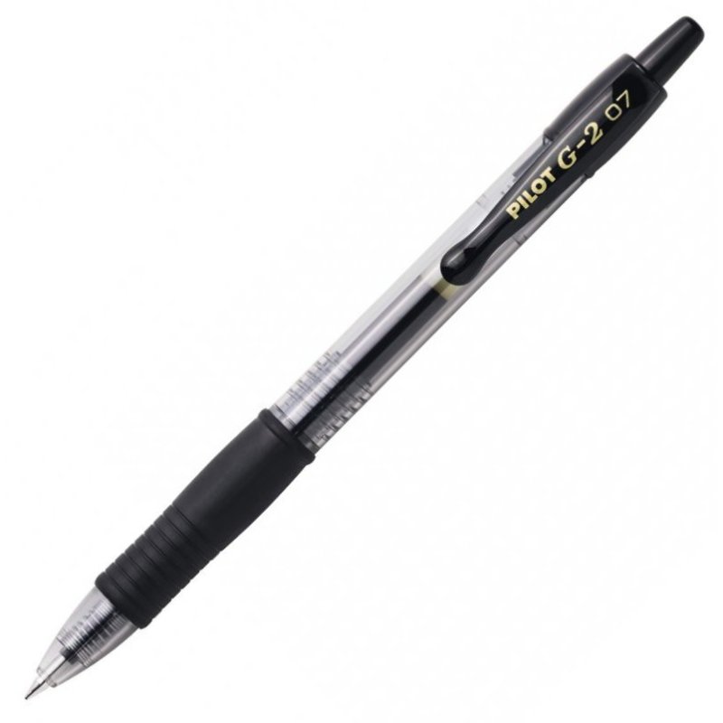 Pilot G-2 - Rollerball Gel Ink 0.7mm Retractable Pen - Black