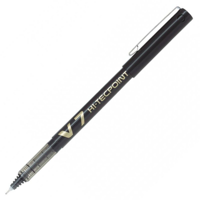 Pilot Hi-Tecpoint V7 Liquid Ink Rollerball Medium Tip Pen - Black