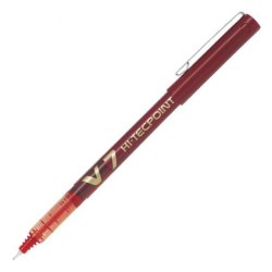 Pilot Hi-Tecpoint V7 Liquid Ink Rollerball Medium Tip Pen - Red