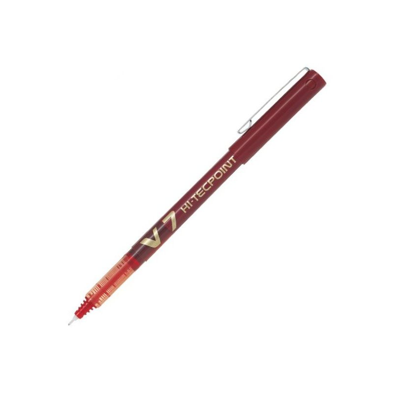 Pilot Hi-Tecpoint V7 Liquid Ink Rollerball Medium Tip Pen - Red