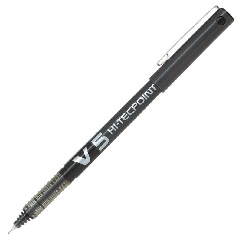 Pilot Hi-Tecpoint V5 Liquid Ink Rollerball Fine Tip Pen - Black