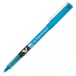 Pilot Hi-Tecpoint V5 Liquid Ink Rollerball Fine Tip Pen - Light Blue