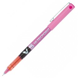 Pilot Hi-Tecpoint V5 Liquid Ink Rollerball Fine Tip Pen - Pink