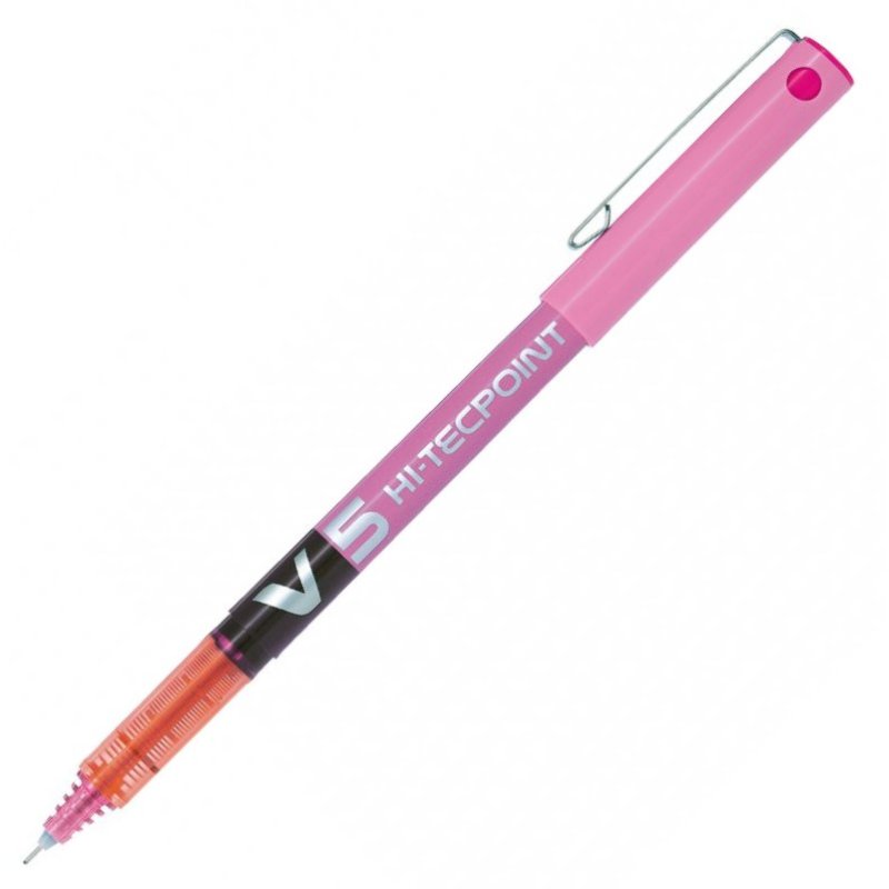 Pilot Hi-Tecpoint V5 Liquid Ink Rollerball Fine Tip Pen - Pink