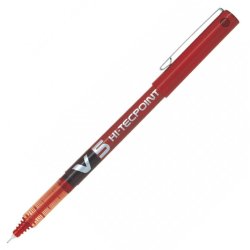 Pilot Hi-Tecpoint V5 Liquid Ink Rollerball Fine Tip Pen - Red