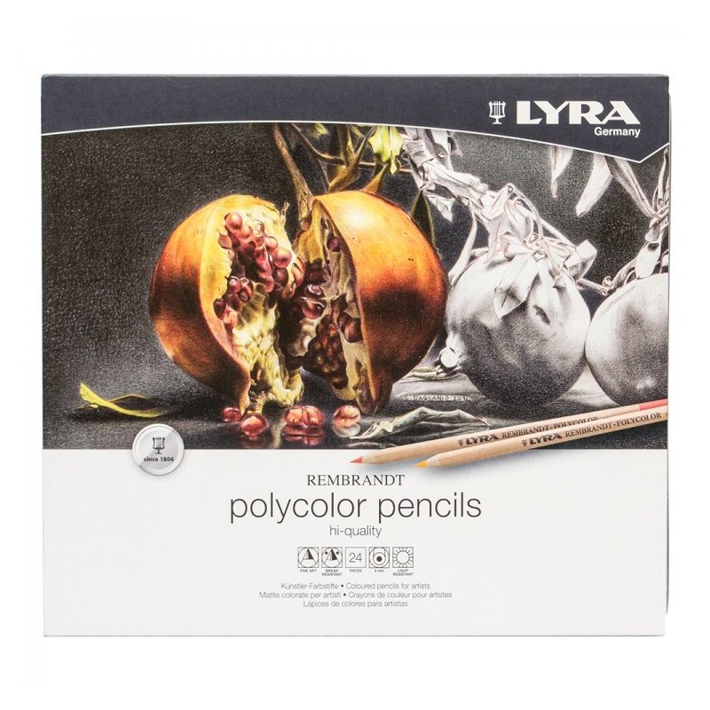 Lyra Rembrandt 24 Polycolor Coloured Pencils Set