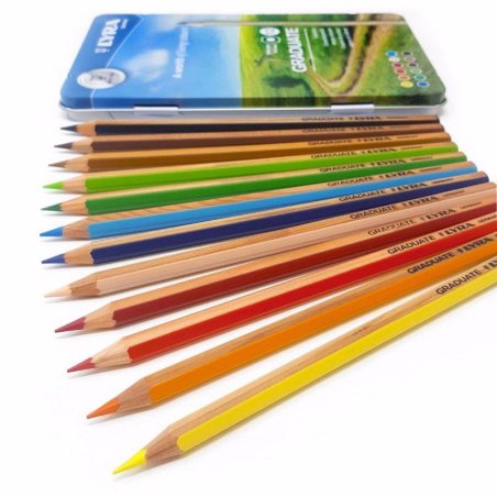 Lyra Graduate Colour Pencils Tin of 12 Assorted Colours
