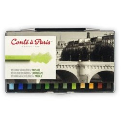 Conte Crayons Hard Pastels 12 Set Landscape Colours