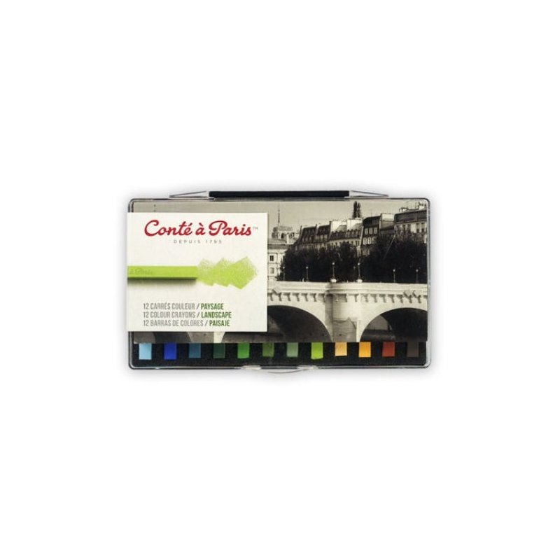 Conte Crayons Hard Pastels 12 Set Landscape Colours