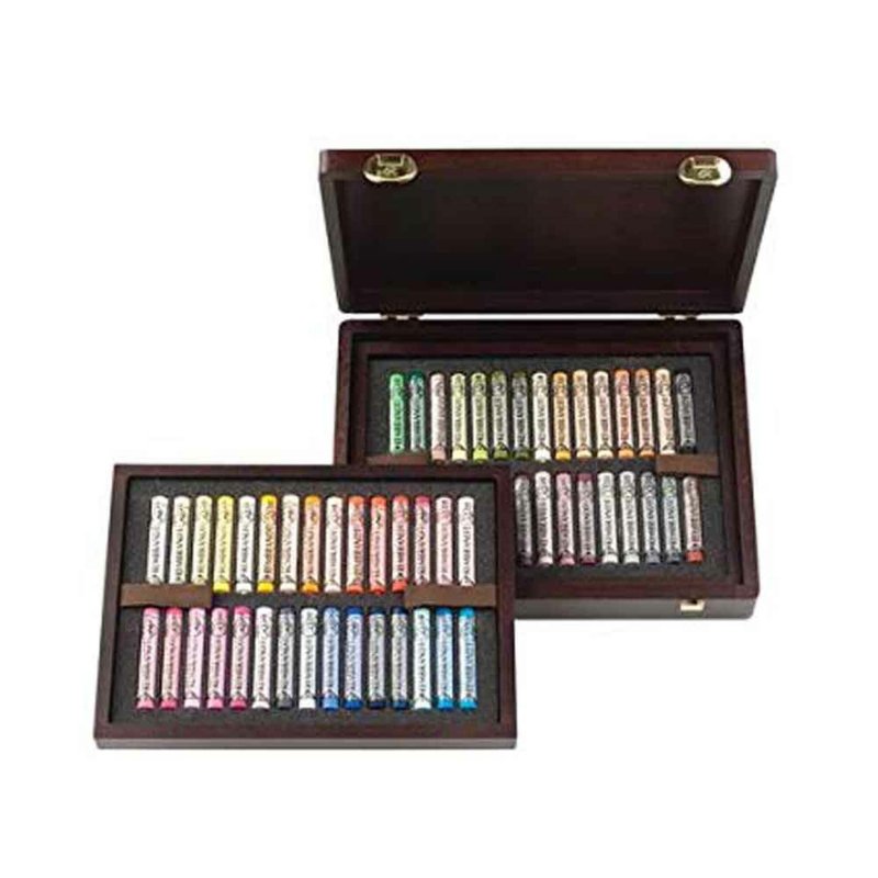 Rembrandt Pastels Wooden Box Portrait - 60 Full Size Pastels Luxe