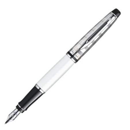 Waterman Expert DeLuxe White CT Fountain Pen Medium