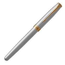 Parker Sonnet Fountain Pen Stainless Steel Gold Trim