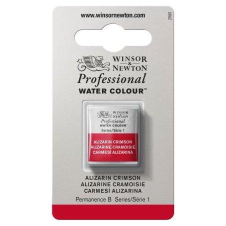 Alizarin Crimson Winsor & Newton Professional Artists Half Pan Watercolour