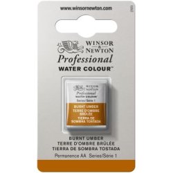 Burnt Umber Winsor & Newton Professional Artists Half Pan Watercolour