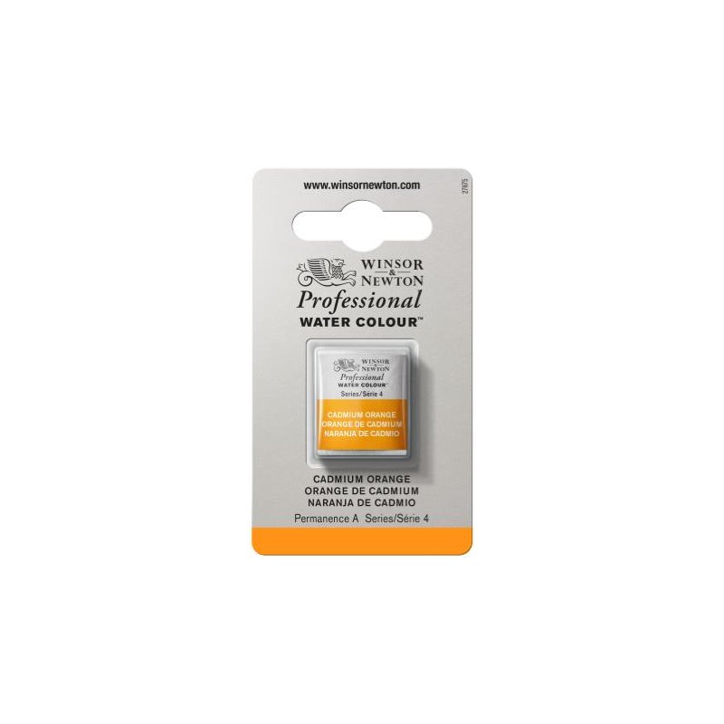 Cadmium Orange Winsor & Newton Professional Artists Half Pan Watercolour Cadmium Orange Winsor & Newton Professional Artists Half Pan Watercolour