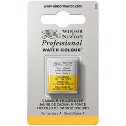 Cadmium Yellow Deep Winsor & Newton Professional Artists Half Pan Watercolour