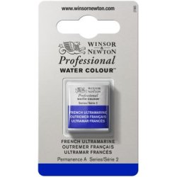 French Ultramarine Winsor & Newton Professional Artists Half Pan Watercolour