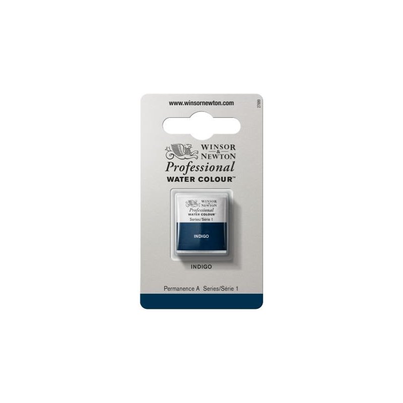 Indigo Winsor & Newton Professional Artists Half Pan Watercolour Indigo Winsor & Newton Professional Artists Half Pan Watercolour