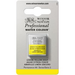 Lemon Yellow Deep Winsor & Newton Professional Artists Half Pan Watercolour