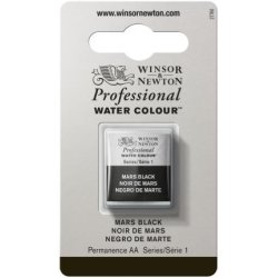 Mars Black Winsor & Newton Professional Artists Half Pan Watercolour