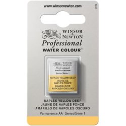 Naples Yellow Deep Winsor & Newton Professional Artists Half Pan Watercolour