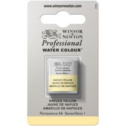 Naples Yellow Winsor & Newton Professional Artists Half Pan Watercolour