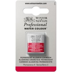 Permanent Alizarin Crimson Winsor & Newton Professional Artists Half Pan Watercolour